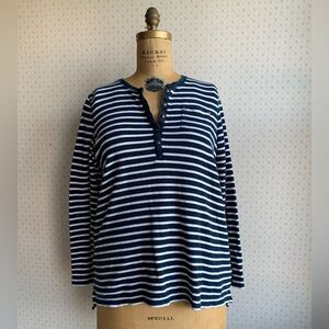 Chaps Alpine Waffle-Knit Henley Long Sleeve Quarter Button Top sz Large TP3